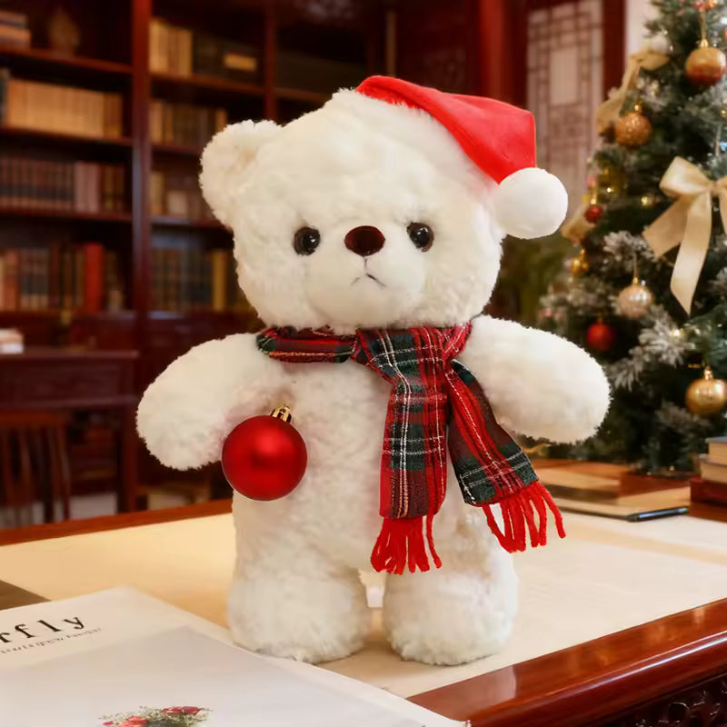 Small White Bear Plush – Winter Scarf Edition 5 SOLD